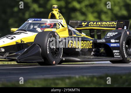 COLTON HERTA (26) aus Valencia, Kalifornien, übt für den Honda Indy 200 auf dem Mid-Ohio Sports Car Course in Lexington, OH Stockfoto