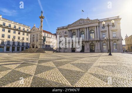 Lissabon Portugal, Skyline der Stadt am Kloster Jeronimos Stockfoto