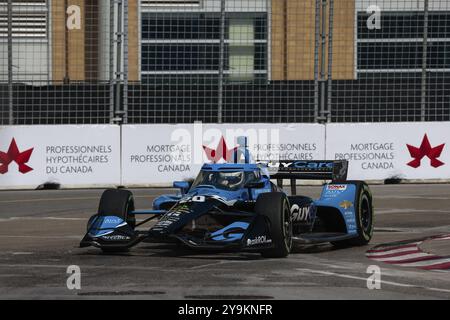 Der Fahrer DER NTT INDYCAR-SERIE, ED CARPENTER (20) aus Indianapolis, Indiana, reist während einer Trainingseinheit für den Ontario Honda Deale durch die Kurven Stockfoto