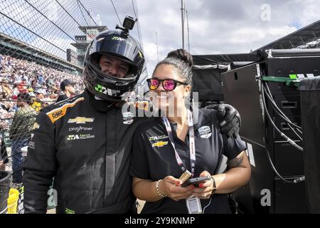 Der Indianapolis Motor Speedway ist Austragungsort des 108. Rennens des Indianapolis 500 im Speedway, IN Stockfoto