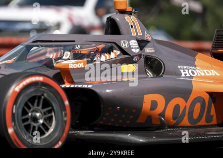 MARCUS ARMSTRONG (11) aus Christchurch, Neuseeland, übt für den Honda Indy 200 auf dem Mid-Ohio Sports Car Course in Lexington, OH Stockfoto