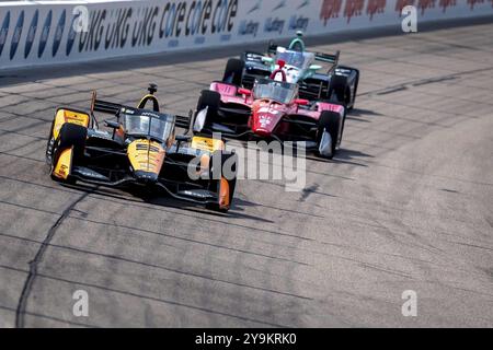 PATO OWARD (5) aus Monterey, Mexiko, trainiert für den Hy-Vee Homefront 250 auf dem Iowa Speedway in Newton, IA Stockfoto