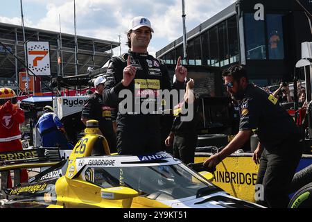 Der Fahrer DER NTT INDYCAR-SERIE, COLTON HERTA (26) aus Valencia, Kalifornien, gewinnt den Pole Award für die Ontario Honda Dealers Indy Toronto in den Straßen von Tor Stockfoto