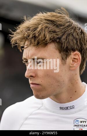 MARCUS ARMSTRONG (11) aus Christchurch, Neuseeland, bereitet sich auf die erste Thermal Club $1 Million Challenge im Thermal Club in Thermal, CA, vor Stockfoto