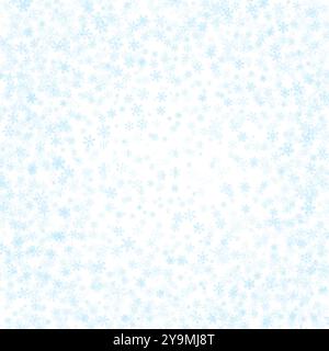 Weihnachtshintergrund mit transparenten Schneeflocken. Schneefall Textur für Weihnachten oder Neujahr Grußkarte, Banner. Vektorabbildung Stock Vektor