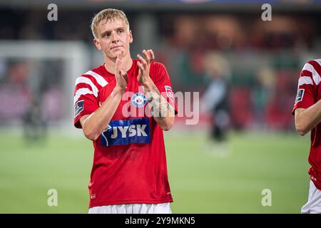 Silkeborg, Dänemark. September 2024. Pelle Mattsson von Silkeborg, WENN er nach dem 3F Superliga-Spiel zwischen Silkeborg IF und Broendby IF im Jysk Park in Silkeborg gesehen wurde. Stockfoto