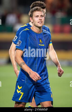 Silkeborg, Dänemark. September 2024. Nicolai Vallys (7) von Broendby IF während des 3F Superliga-Spiels zwischen Silkeborg IF und Broendby IF im Jysk Park in Silkeborg. Stockfoto