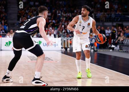 Facundo Campazzo von Real Madrid während des Basketballspiels der Turkish Airlines zwischen Real Madrid und Partizan Mozzart wettete Belgrad am 10. Oktober 2024 im Wizink Center in Madrid Stockfoto