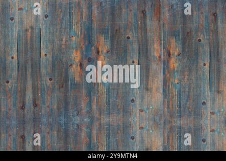Blau gemalter Holzhintergrund für Design. Rahmen, Vorlage für Text. Stockfoto