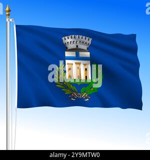 Stadt Castelvetro di Modena, Emilia Romagna, Italien, winkende Flagge, Vektorillustration Stock Vektor