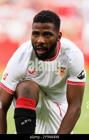 Sevilla, Spanien. September 2024. Kelechii Iheanacho (Sevilla FC) wurde während des LaLiga EA SPORTSPIELS zwischen Teams des Sevilla FC und Real Valladolid im Estadio Ramon Sanchez Pizjuan gesehen. Endergebnis; Sevilla FC 2:1 Real Valladolid Credit: SOPA Images Limited/Alamy Live News Stockfoto