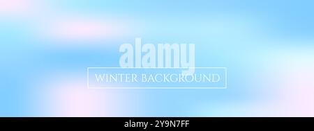 Farbverlauf Pastellfarben Winter Hintergrund. Design mit kalten Wellen. Abstrakte Vektorillustration. Weihnachtszeit Mesh-Hintergrund. Blaue, lila und rosa Farben Stock Vektor