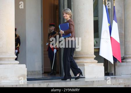 Paris, Frankreich am 10. oktober 2024, Anne Genetet, Ministerin für nationale Bildung. Francois Loock/Alamy Live News Stockfoto