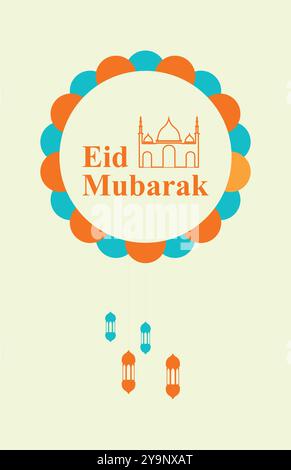 Eid Mubarak Grüße Stock Vektor