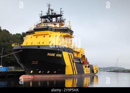 Das Schiff „Magne Viking“ Anchor Handling Tug Supply (AHTS). Stockfoto