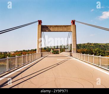 Jedleseer Brücke über die neue Donau, Wien, Österreich. Stockfoto