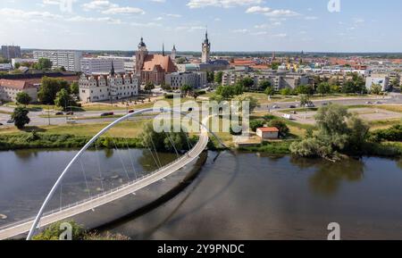 Blick auf die Stadt dessau in ostdeutschland Stockfoto