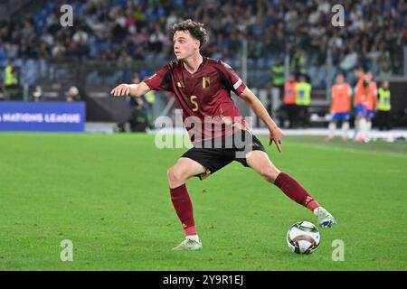 Roma, Italien. Oktober 2024. Maxim de Cuyper während des Fußballspiels der UEFA Nations League 2025 zwischen Italien und Belgien im Olimpico-Stadion, Italien (Felice de Martino/SPP) Credit: SPP Sport Press Photo. /Alamy Live News Stockfoto