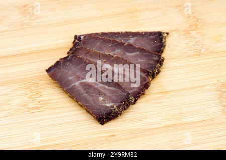 Ausgehärteter Biltong Stockfoto