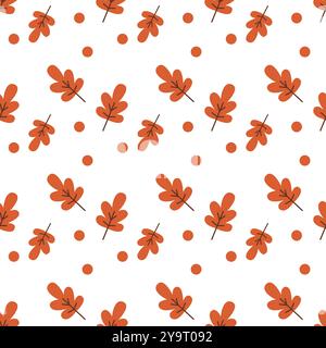 Nahtloses Vektormuster des Eichenblatts Stock Vektor