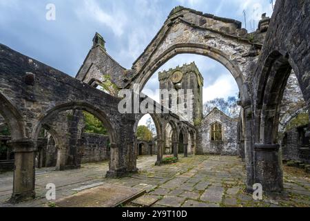 Ruine der St. Thomas the Apostle Church in Heptonstall, Calderdale. Stockfoto