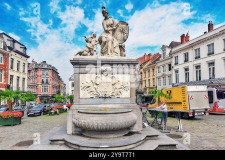 Brüssel, Belgien - 7. Juli 2016: Statue im Zentrum Stadt Brüssel und der EU Hauptstadt. Stockfoto