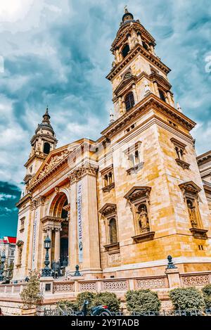 BUDAPEST, Ungarn-Mai 06, 2016: St.Stephen Basilika in Budapest am Tag.  Ungarn Stockfoto