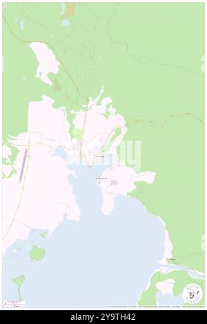 Strahan Village, Westküste, AU, Australien, Tasmanien, s 42 9' 7''', N 145 19' 47'', Karte, Cartascapes Map, veröffentlicht 2024. Erkunden Sie Cartascapes, eine Karte, die die vielfältigen Landschaften, Kulturen und Ökosysteme der Erde enthüllt. Reisen Sie durch Zeit und Raum und entdecken Sie die Verflechtungen der Vergangenheit, Gegenwart und Zukunft unseres Planeten. Stockfoto