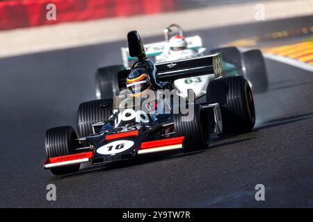 Francorchamps (Belgien), 28. September 2024, #16 Shadow Dn5 (1975) Boutsen Thierry (Bel) Masters Racing Legends - F1 Cars 1966 - 1985 während der Spa Six Hours, Circuit de Spa-Francorchamps (Belgien) am 28. September 2024 Stockfoto