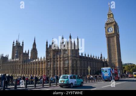 London, Großbritannien. Oktober 2024. Allgemeine Sicht auf die Houses of Parliament und Big Ben. (Credit Image: © Vuk Valcic/SOPA Images via ZUMA Press Wire) NUR REDAKTIONELLE VERWENDUNG! Nicht für kommerzielle ZWECKE! Stockfoto