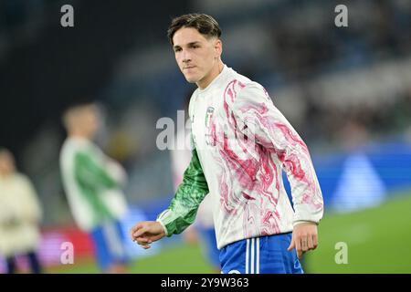 Roma, Italien. November 2023. Foto Alfredo Falcone/LaPresse 17 Novembre 2023 Roma (Italia) Sport, calcio - Italia vs Macedonia del Nord - Qualifikazione Europei 2024 - Stadio Olimpico di Roma. Nella Foto: Nicolo' Zaniolo (Italia) 17. November 2023 Rom (Italien) Sport, Fußball - Italien gegen Nordmazedonien - Europameisterschaft 2024 - Olympisches Stadion in Rom. Auf dem Bild: Nicolo' Zaniolo (Italia) Credit: LaPresse/Alamy Live News Stockfoto