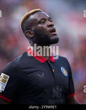 Leverkusen, Deutschland. Oktober 2024. Victor Boniface (LEV) Bayer Leverkusen - Holstein Kiel 05.10.2024 Copyright (nur für journalistische Zwecke) by Stockfoto