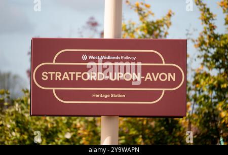 Stratford-upon-Avon Bahnhof, Warwickshire, England, Großbritannien Stockfoto