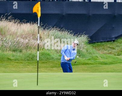 21. Juli 2019: Robert MacIntyre stürzt während der Finalrunde des Open Championship-Golfturniers im Royal Portrush Golf Club - Dunluce Course, Portrush, Nordirland auf den 13. Platz. Stockfoto