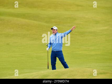 21. Juli 2019; Robert MacIntyre auf dem zweiten Fairway während der Finalrunde des Open Championship-Golfturniers im Royal Portrush Golf Club - Dunluce Course, Portrush, Nordirland. Stockfoto