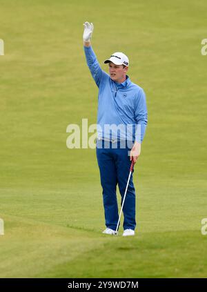 21. Juli 2019; Robert MacIntyre auf dem zweiten Fairway während der Finalrunde des Open Championship-Golfturniers im Royal Portrush Golf Club - Dunluce Course, Portrush, Nordirland. Stockfoto