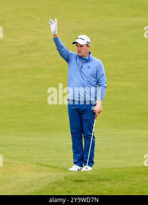 21. Juli 2019; Robert MacIntyre auf dem zweiten Fairway während der Finalrunde des Open Championship-Golfturniers im Royal Portrush Golf Club - Dunluce Course, Portrush, Nordirland. Stockfoto