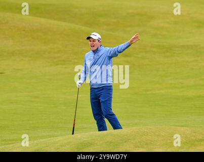 21. Juli 2019; Robert MacIntyre auf dem zweiten Fairway während der Finalrunde des Open Championship-Golfturniers im Royal Portrush Golf Club - Dunluce Course, Portrush, Nordirland. Stockfoto