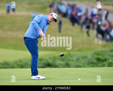 21. Juli 2019; Robert MacIntyre setzt während der Finalrunde des Open Championship-Golfturniers im Royal Portrush Golf Club - Dunluce Course, Portrush, Nordirland. Stockfoto