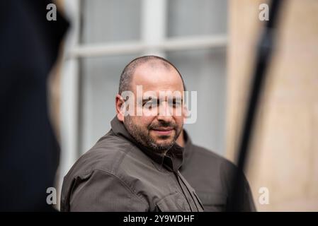 FRANKREICH - POLITIK-TOP-LEVEL-GIPFEL-UKRAINA-DIPLOMATIE Rustem Umerov, ukrainischer Verteidigungsminister im Elysee-Palast. In Paris am 10. Oktober 2024. PARIS ILE-DE-FRANCE FRANKREICH COPYRIGHT: XANDREAXSAVORANIXNERIX FRANCE-POLITICS-TOP LEVEL SUMMI ASAVORANINERI-10 Stockfoto