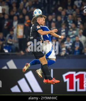 Gelsenkirchen, Deutschland. Oktober 2024. Florian Niederlechner (Hertha) FC Schalke 04 - Hertha BSC Berlin 05.10.2024 Copyright (nur für journalistisch Stockfoto