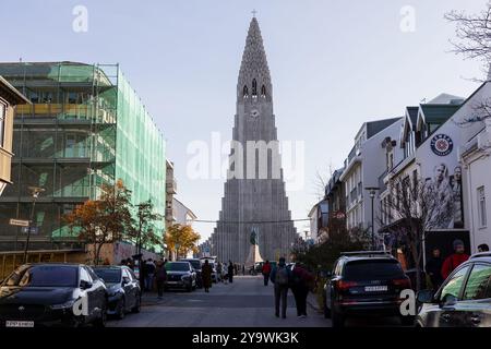 REYKJAVIK, Island. Oktober 2024. Walisische Fans vor dem Spiel der UEFA Nations League 2025 zwischen Island und Wales im Laugardalsvöllur Stadium am 11. Oktober. (Bild von John Smith/FAW) Credit: Football Association of Wales/Alamy Live News Credit: Football Association of Wales/Alamy Live News Stockfoto