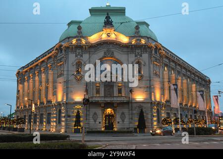 Belgrader Genossenschaft (Beogradska Zadruga) Belgrader Uferpromenade, Serbien Stockfoto