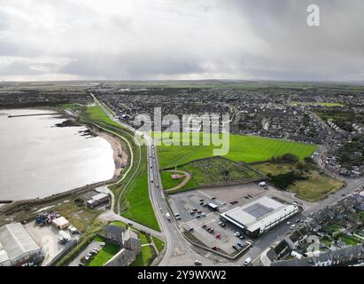 Drohnenansicht von Peterhead Aberdeenshire Stockfoto