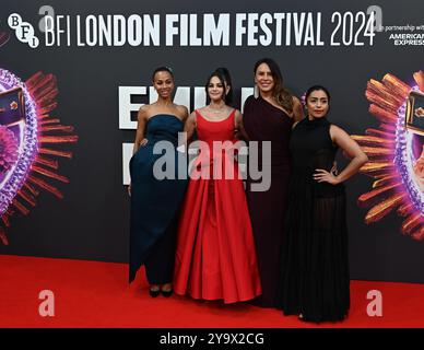 LONDON, GROSSBRITANNIEN. Oktober 2024. Zoe Saldaña, Selena Gomez, Karla Sofía Gascón und Adriana Paz nehmen an „Emilia Pérez“ Teil, dem 68. BFI London Film Festival in London, Großbritannien. (Foto von 李世惠/siehe Li/Picture Capital) Credit: Siehe Li/Picture Capital/Alamy Live News Stockfoto