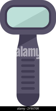 Handscanner mit leerem Bildschirm zur Produkterkennung in flacher Ausführung Stock Vektor