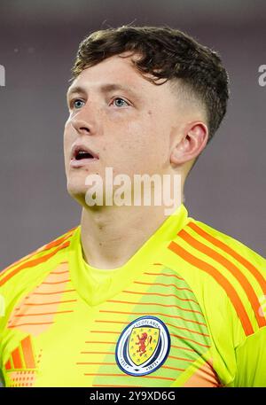 Schottischer Torhüter Lewis Budinauckas während des Qualifikationsspiels der Gruppe B zur UEFA-Euro-U21-Meisterschaft im Tynecastle Park, Edinburgh. Bilddatum: Freitag, 11. Oktober 2024. Stockfoto