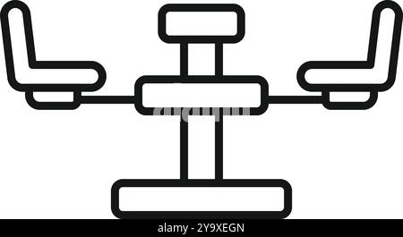 Dieses Symbol einer Doppelspielwippe ist perfekt für Outdoor-Spaß und Erholung Stock Vektor