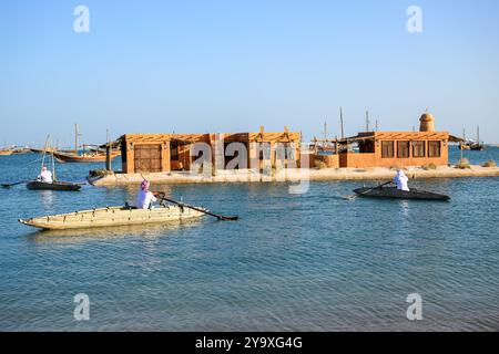 Doha – Katar, 29. November 2023: Arabian Traditional Fisherman Life Katara 13th Traditional Dhow Festival Stockfoto