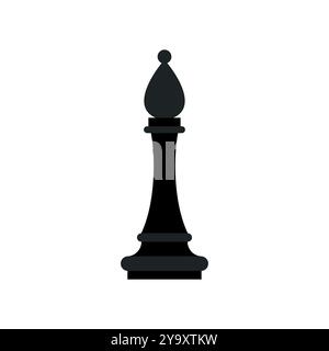 Schach Bischöfe Stück isoliert. Symbolzeichen des Schachspiels Stock Vektor